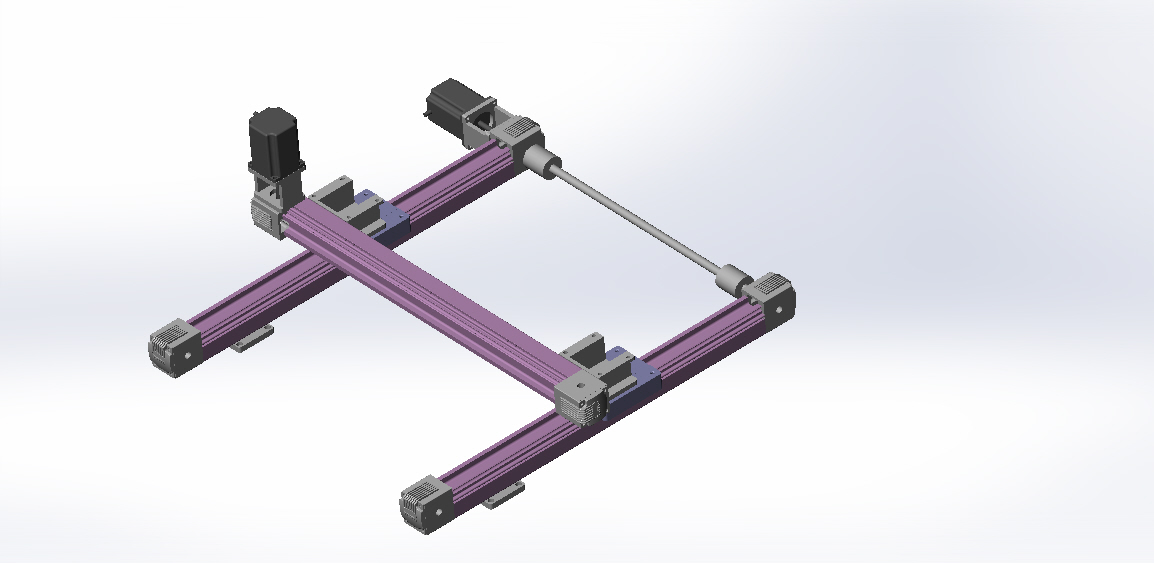 6套同步带坐标型机械手3d图纸 双轴 三轴工字型移栽机器人3D模型